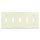 Leviton 78023 5-Gang Toggle Device Switch Wallplate